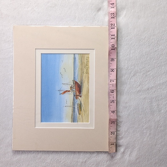 Original PETER THORLEY UK Watercolor Painting "Awaiting the Tide" Cornwall - Picture 6 of 7